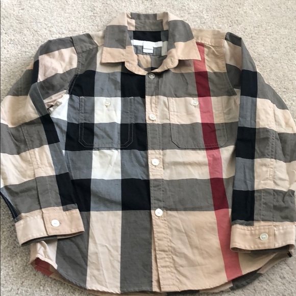 boys burberry shirt